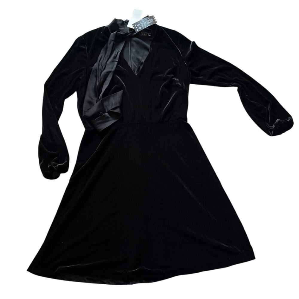 Vintage Lauren Ralph Lauren Black Velvet Dress NWT